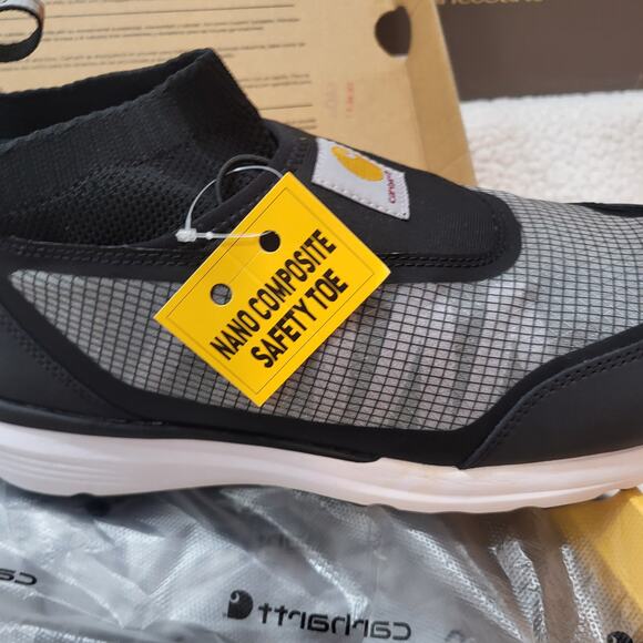 NEW Carhartt Footwear Haslett ESD Nano Toe Work Black Sneaker SIZE 8 .5 M - Picture 2 of 8